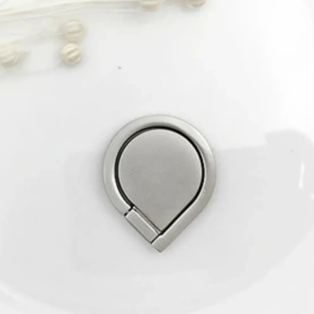 Silver Toned Teardrop Phone Ring Holder